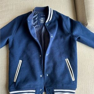 Recycled Wool Blend Varsity Jacket